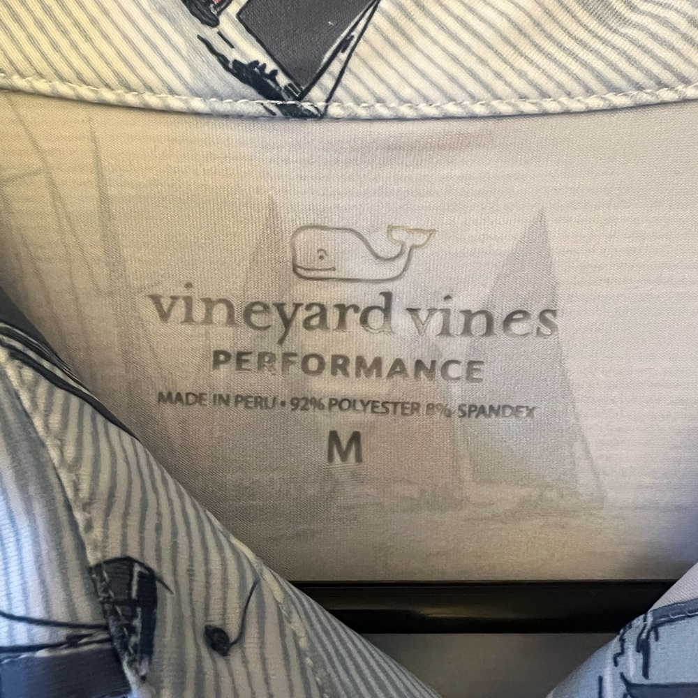 Vineyard Vines Nautical Print Polo Shirt - Blue, Red, White - Picture 2 of 5